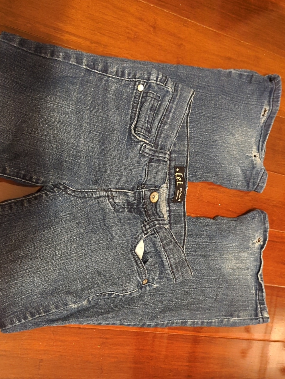 Lei Girls's Blue Bootcut Jeans With Patterned Back Pocket
